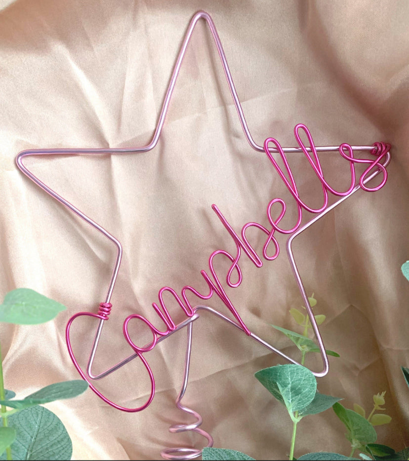 Personalised Star Christmas Tree Topper