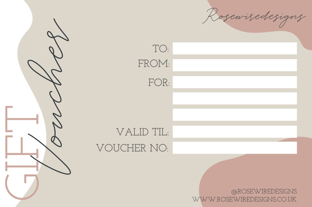 Rosewiredesigns E-Voucher