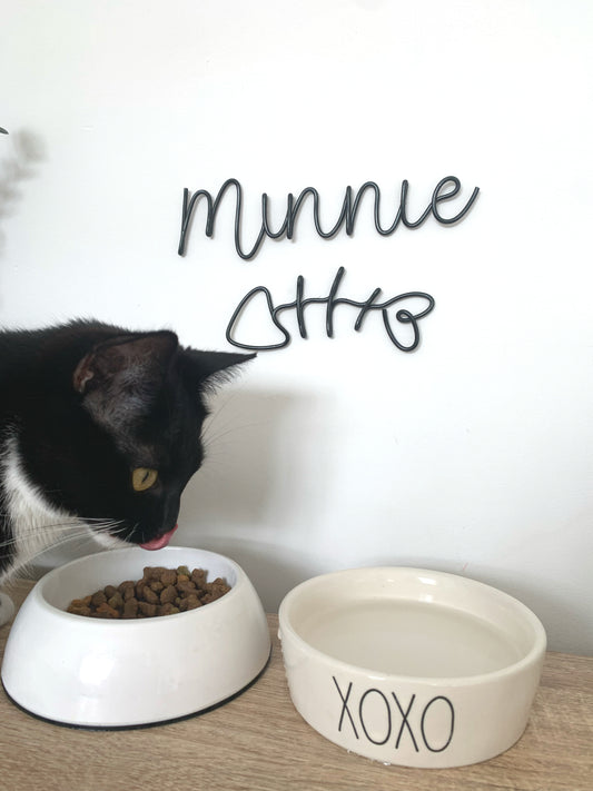 Cat Name Sign with Fish Bone