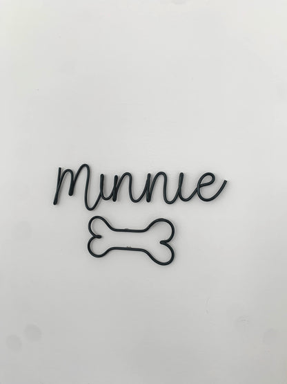 Dog Name Sign with Bone