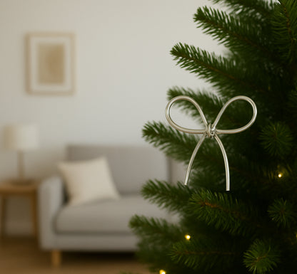 Minimalist Bow Christmas Tree Ornament - Set of 3 or 5
