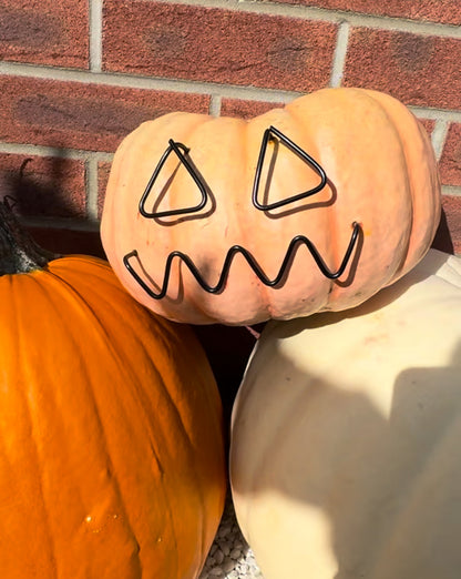 Spooky Face Pumpkin Wire Art
