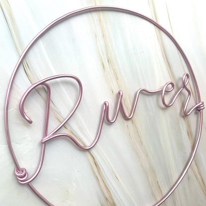 Personalised Door Name Sign in circle