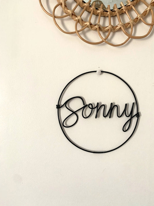 Personalised Door Name Sign in circle